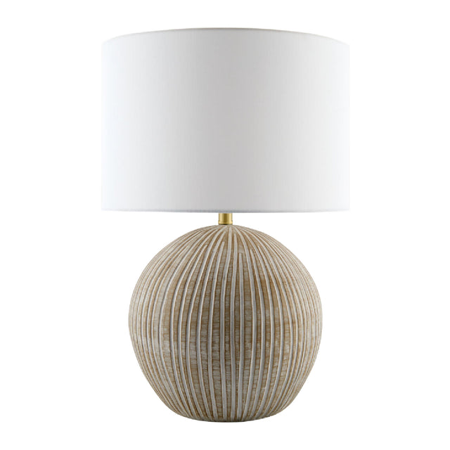 Modern European furniture - Rounded Carved Ceramic Table Lamp - www.oroa.com