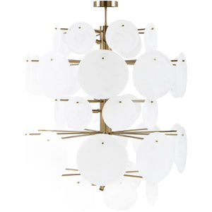   White Glass Plates Chandelier | Oroa.com