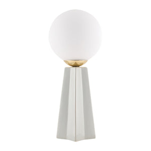   White Glass Globe Table Lamp | Oroa.com