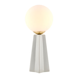   White Glass Globe Table Lamp | Oroa.com