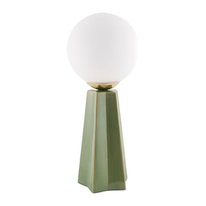   White Glass Globe Table Lamp | Oroa.com