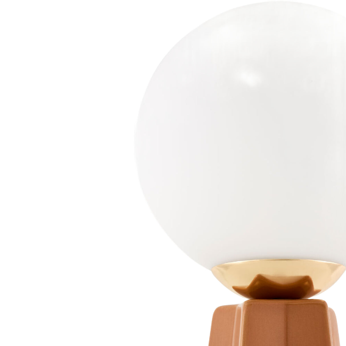   White Glass Globe Table Lamp | Oroa.com