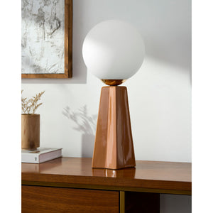   White Glass Globe Table Lamp | Oroa.com