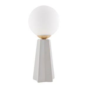   White Glass Globe Table Lamp | Oroa.com