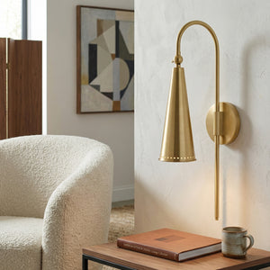   Modern European furniture - Gold Conical Wall Lamp - www.oroa.com | Oroa.com