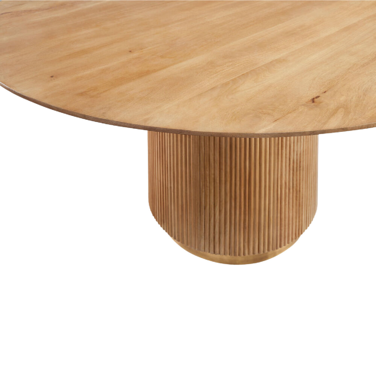   Reeded Wood Round Dining Table | Oroa.com
