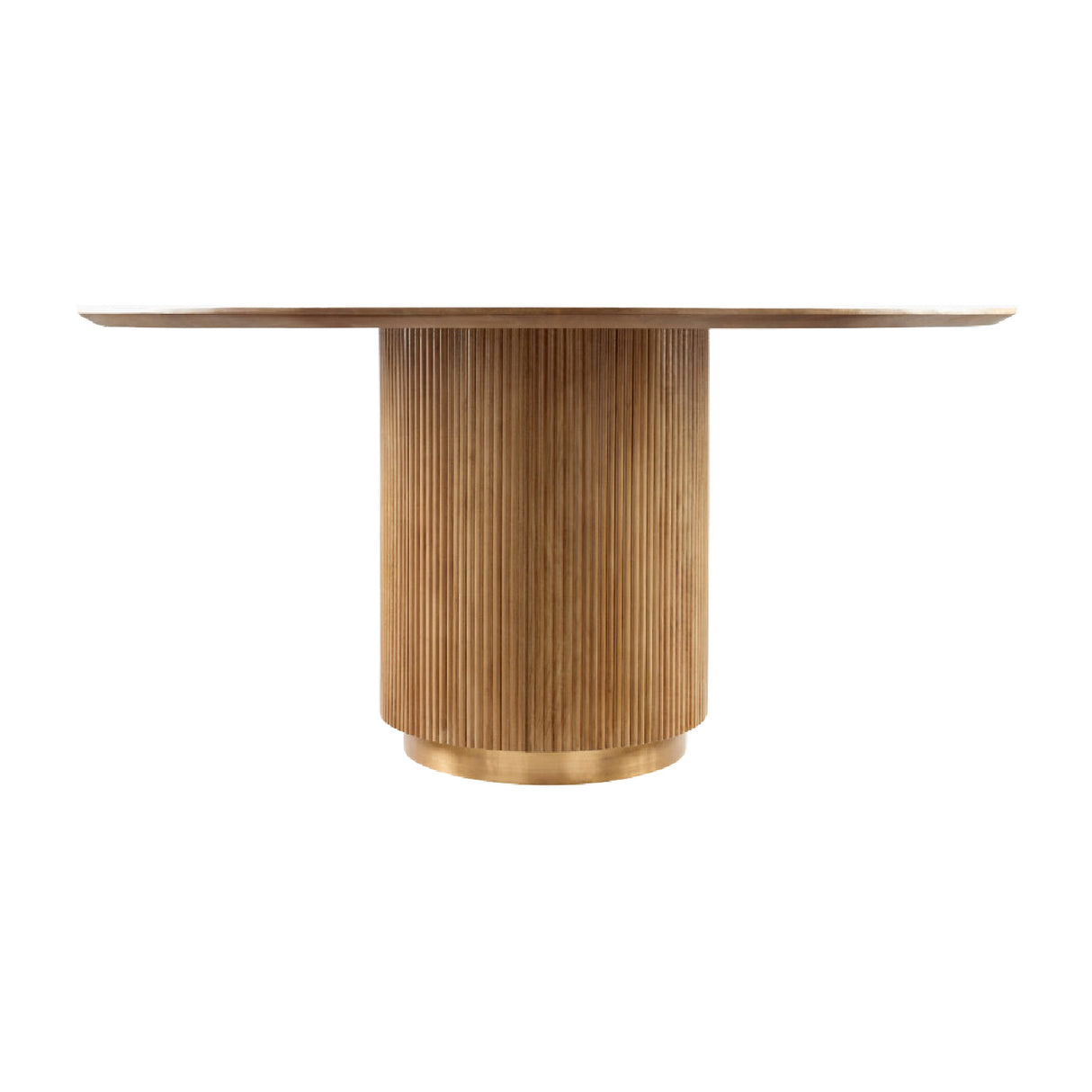  Reeded Wood Round Dining Table | Oroa.com