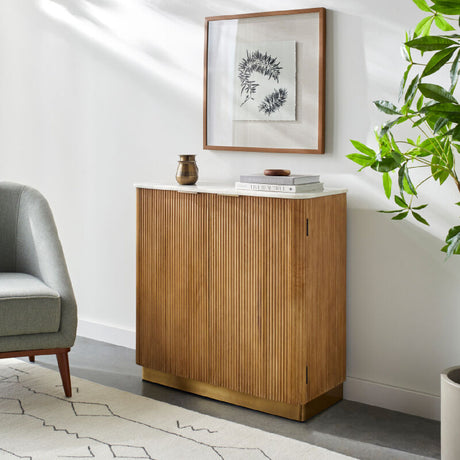   Reeded Wood 2-Door Cabinet | Oroa.com