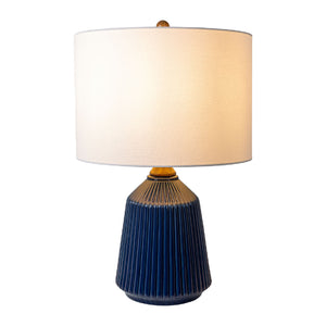   Modern European furniture - Reeded Glazed Ceramic Table Lamp - www.oroa.com | Oroa.com