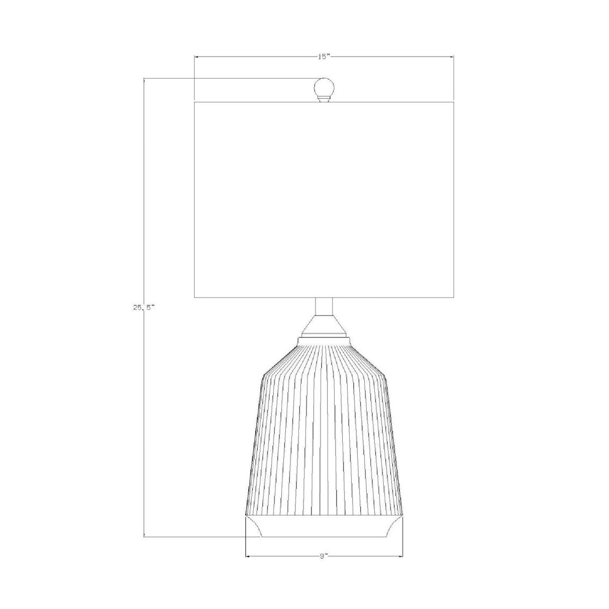   Modern European furniture - Reeded Glazed Ceramic Table Lamp - www.oroa.com | Oroa.com