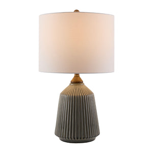   Modern European furniture - Reeded Glazed Ceramic Table Lamp - www.oroa.com | Oroa.com