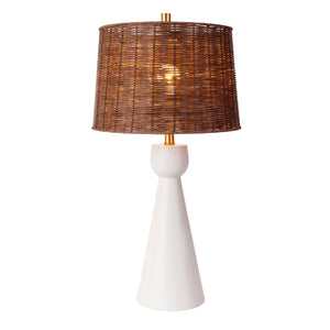   White Conical Base Table Lamp | Oroa.com