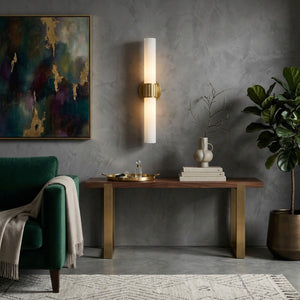   Cylindrical White Glass Wall Lamp L | Oroa.com