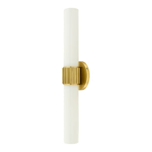   Cylindrical White Glass Wall Lamp L | Oroa.com