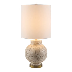   Cream Round Base Table Lamp | Oroa.com