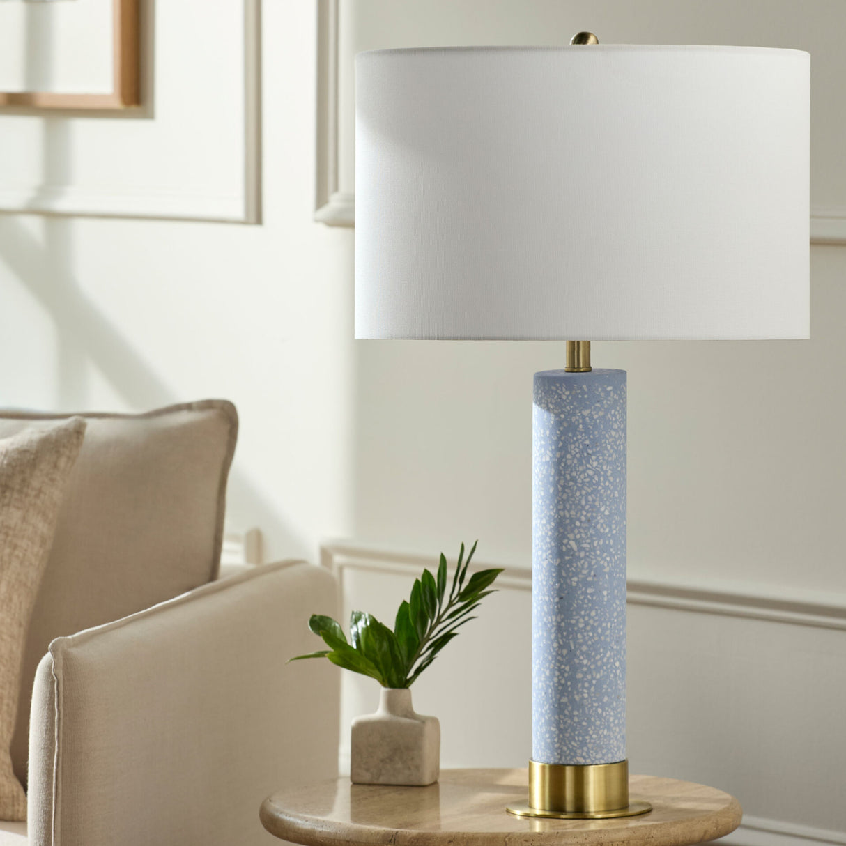   Modern European furniture - Speckled Blue Cement Table Lamp - www.oroa.com | Oroa.com
