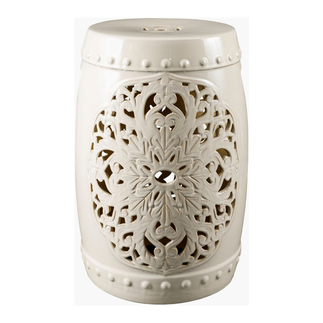 Modern European furniture - Ceramic Carved Outdoor Stool - www.oroa.com