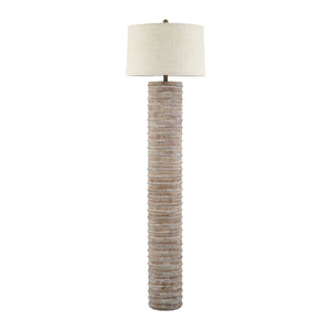   Beige Linen Accent Floor Lamp | Oroa.com