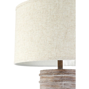   Beige Linen Accent Floor Lamp | Oroa.com