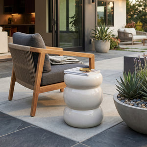   Modern European furniture - Layered Glazed Ceramic Garden Stool - www.oroa.com | Oroa.com