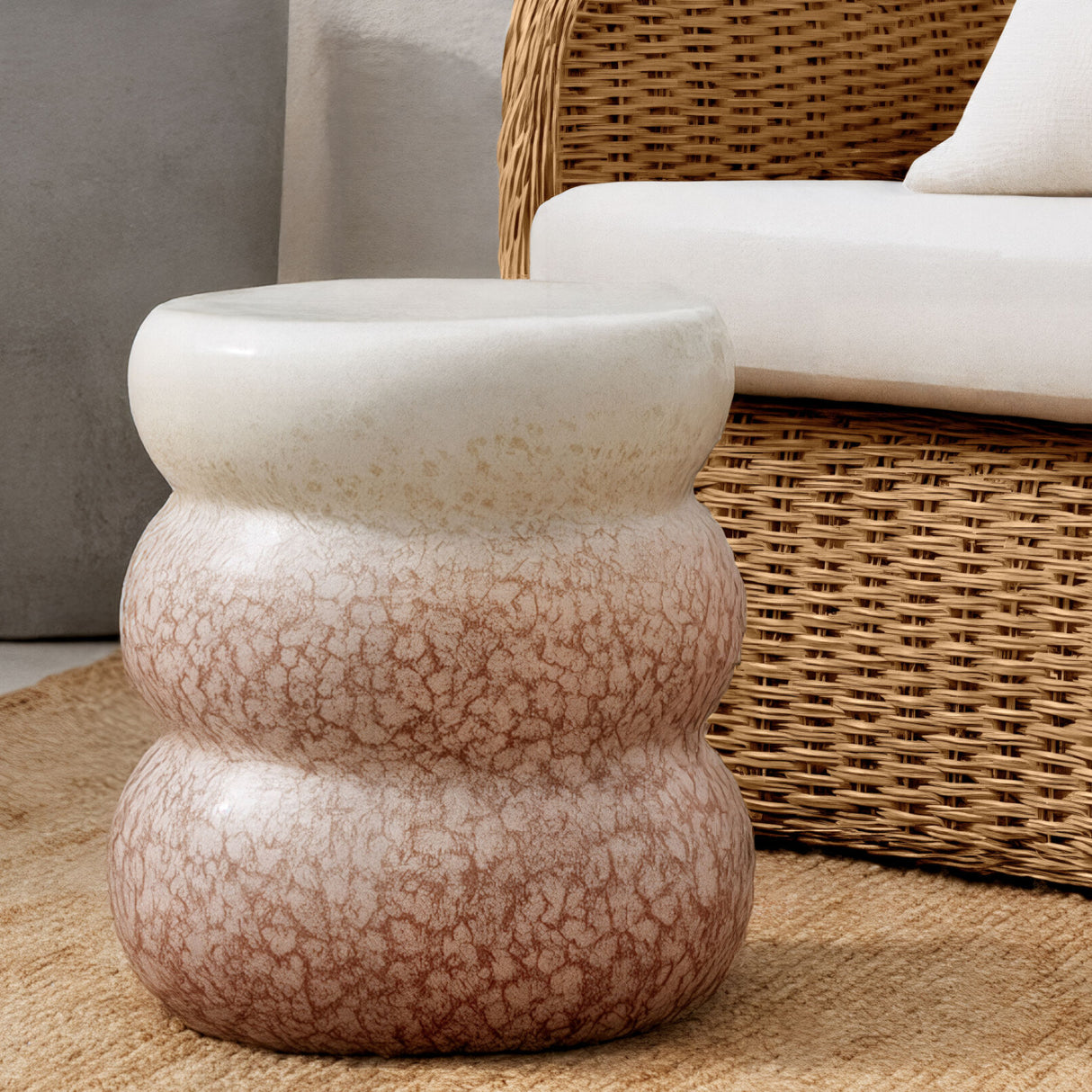   Modern European furniture - Crackle Glazed Ceramic Garden Stool - www.oroa.com | Oroa.com
