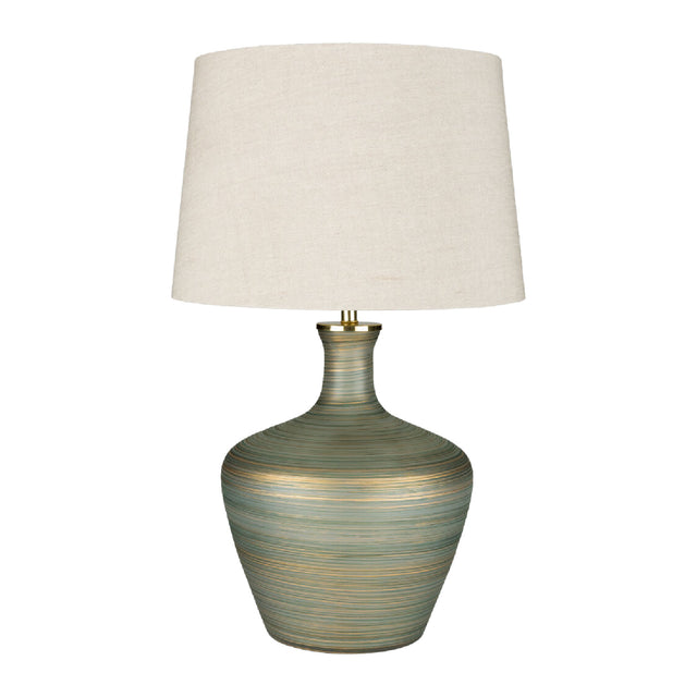 Antique Green Glass Table Lamp | Kuda Home Ollie | Oroa.com