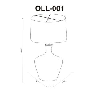   Antique Green Glass Table Lamp | Oroa.com