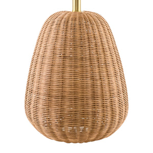   Hand-painted Rattan Linen Table Lamp | Oroa.com