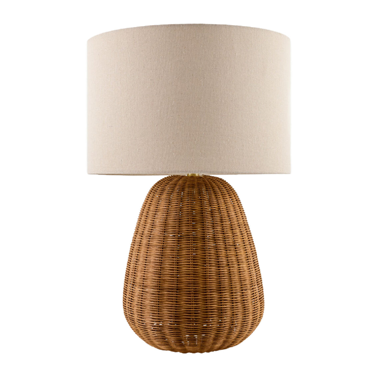   Hand-painted Rattan Linen Table Lamp | Oroa.com