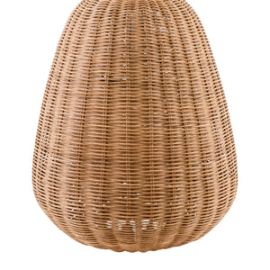   Hand-painted Rattan Linen Table Lamp | Oroa.com