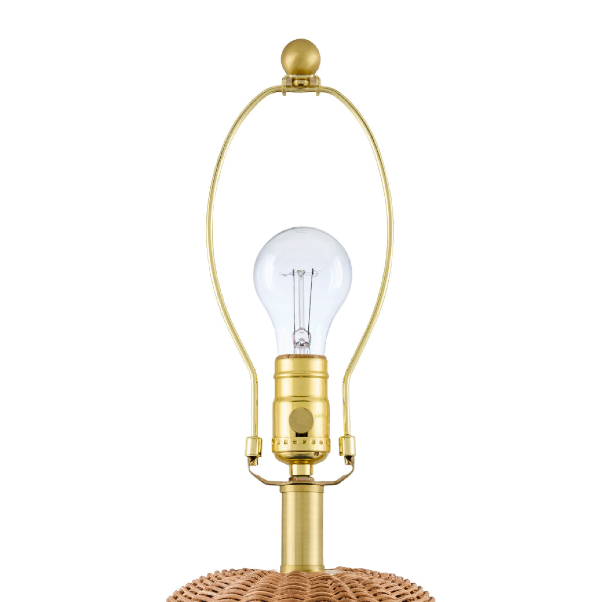   Hand-painted Rattan Linen Table Lamp | Oroa.com