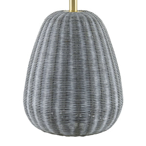   Hand-painted Rattan Linen Table Lamp | Oroa.com