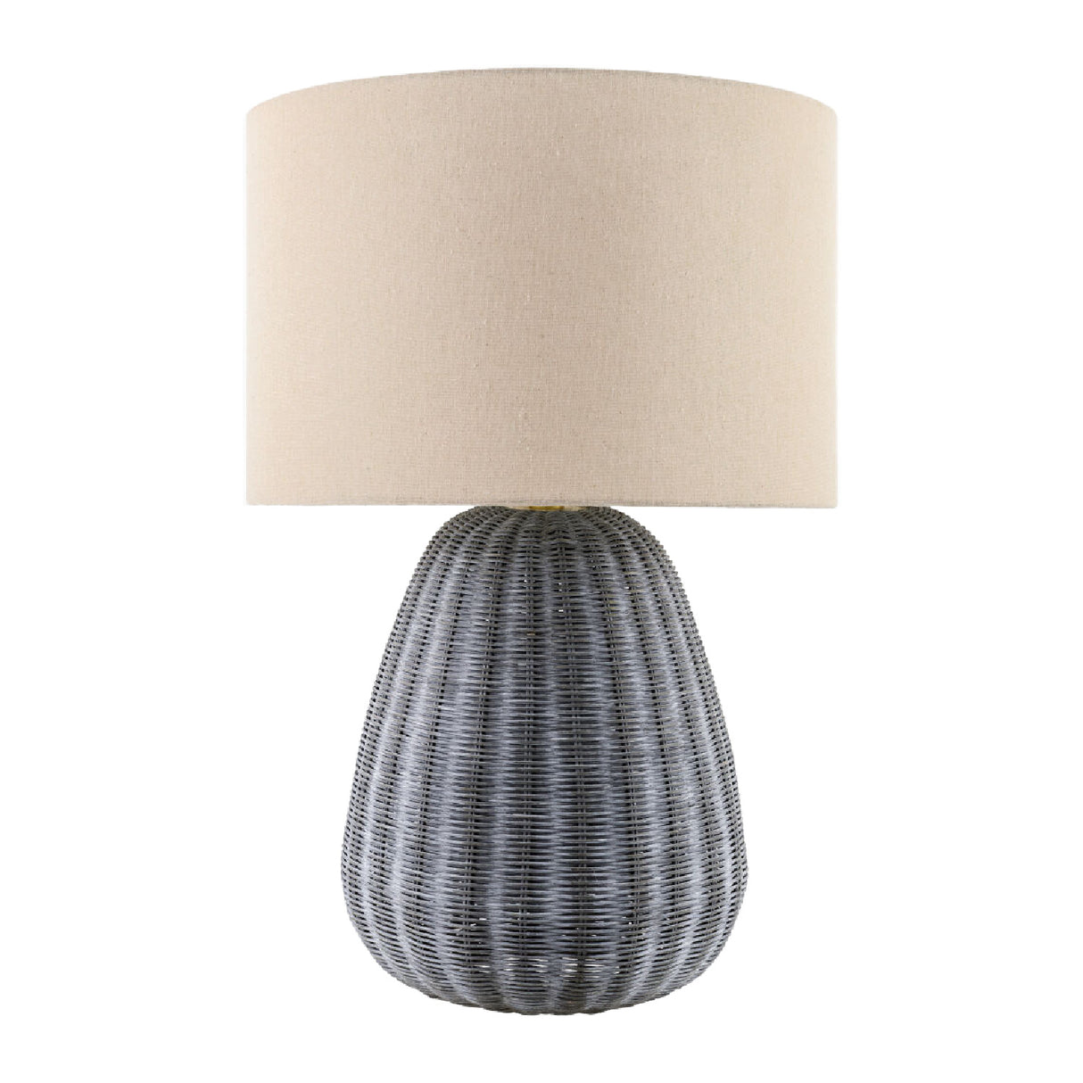  Hand-painted Rattan Linen Table Lamp | Oroa.com