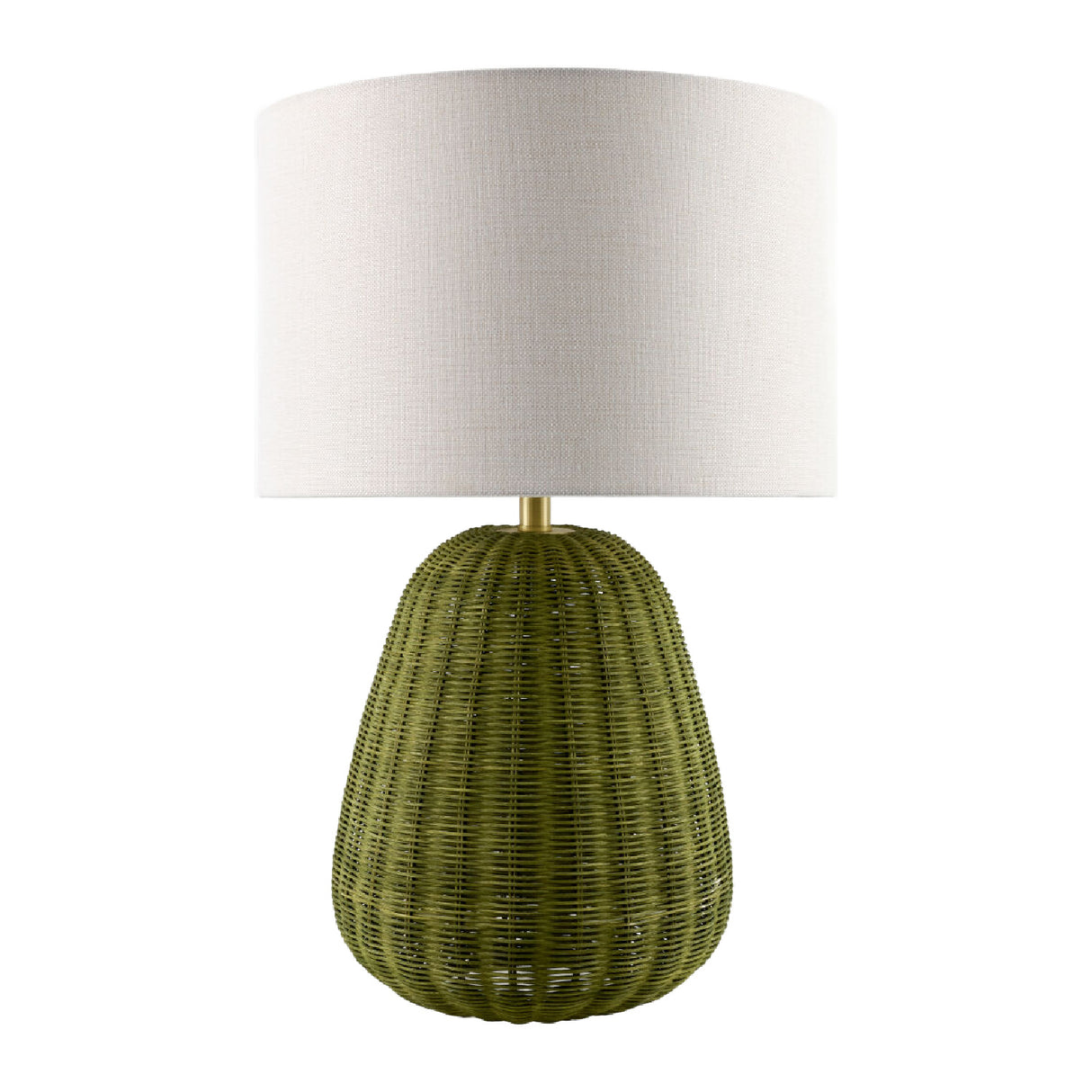   Hand-painted Rattan Linen Table Lamp | Oroa.com