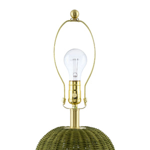   Hand-painted Rattan Linen Table Lamp | Oroa.com