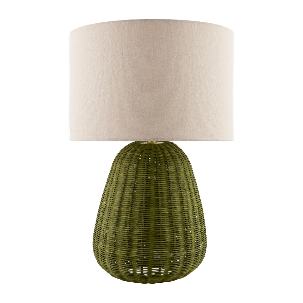   Hand-painted Rattan Linen Table Lamp | Oroa.com