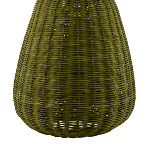   Hand-painted Rattan Linen Table Lamp | Oroa.com