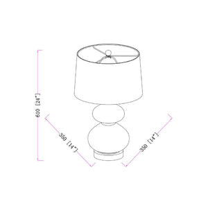   Green Glass Accent Table Lamp | Oroa.com