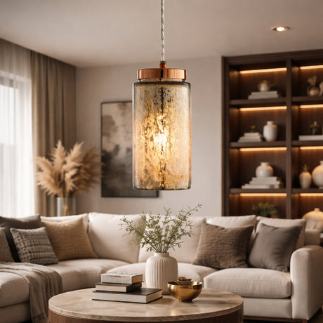   Silver Glass Pendant Light | Oroa.com