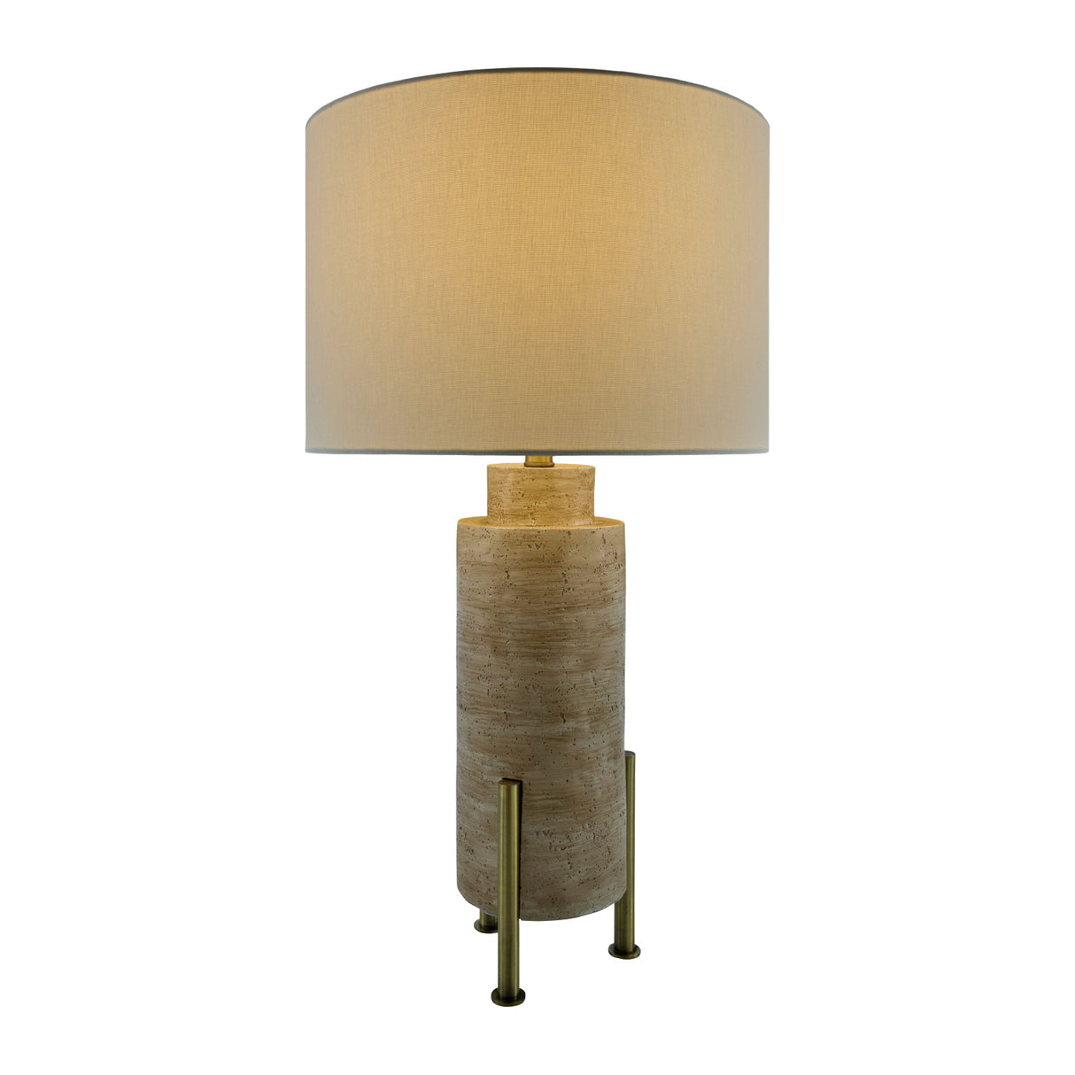   Modern European furniture - Beige Cement Linen Table Lamp - www.oroa.com | Oroa.com