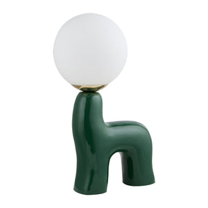   Modern European furniture - White Glass Sculptural Table Lamp - www.oroa.com | Oroa.com