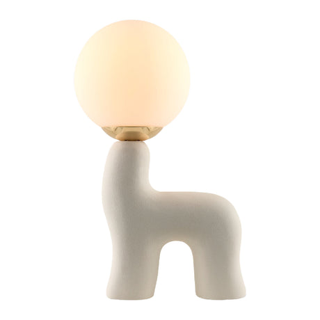   Modern European furniture - White Glass Sculptural Table Lamp - www.oroa.com | Oroa.com