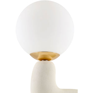   Modern European furniture - White Glass Sculptural Table Lamp - www.oroa.com | Oroa.com