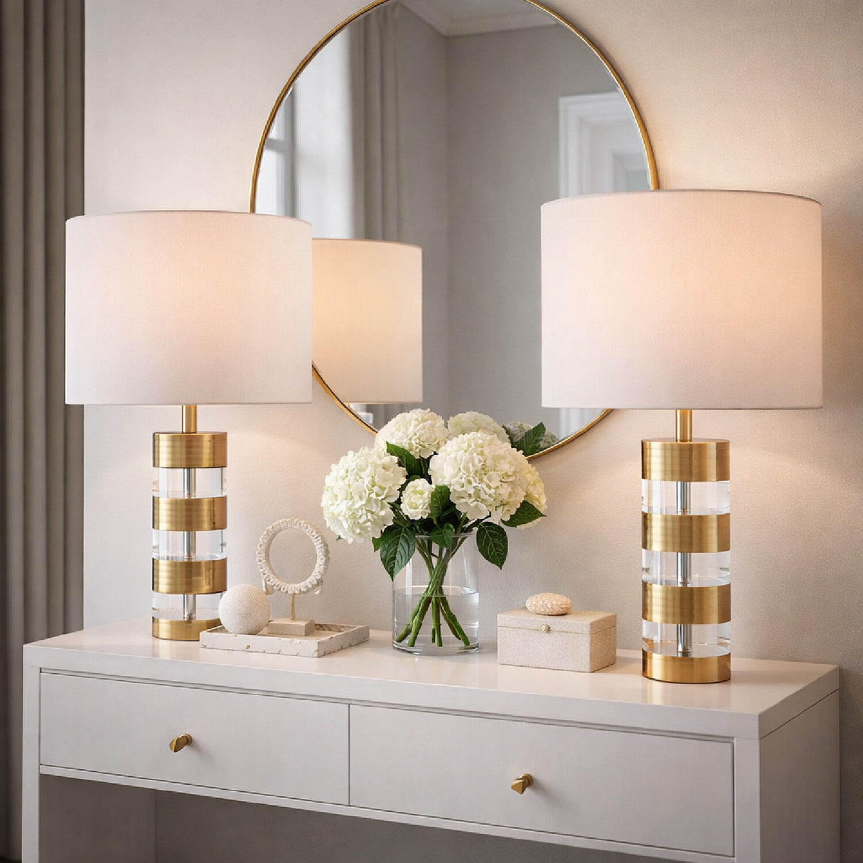   Translucent Crystal Accent Table Lamps (2) | Oroa.com