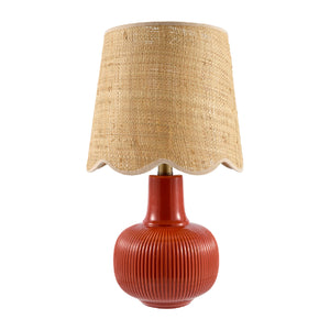   Modern European furniture - Scalloped Beige Jute Table Lamp - www.oroa.com | Oroa.com