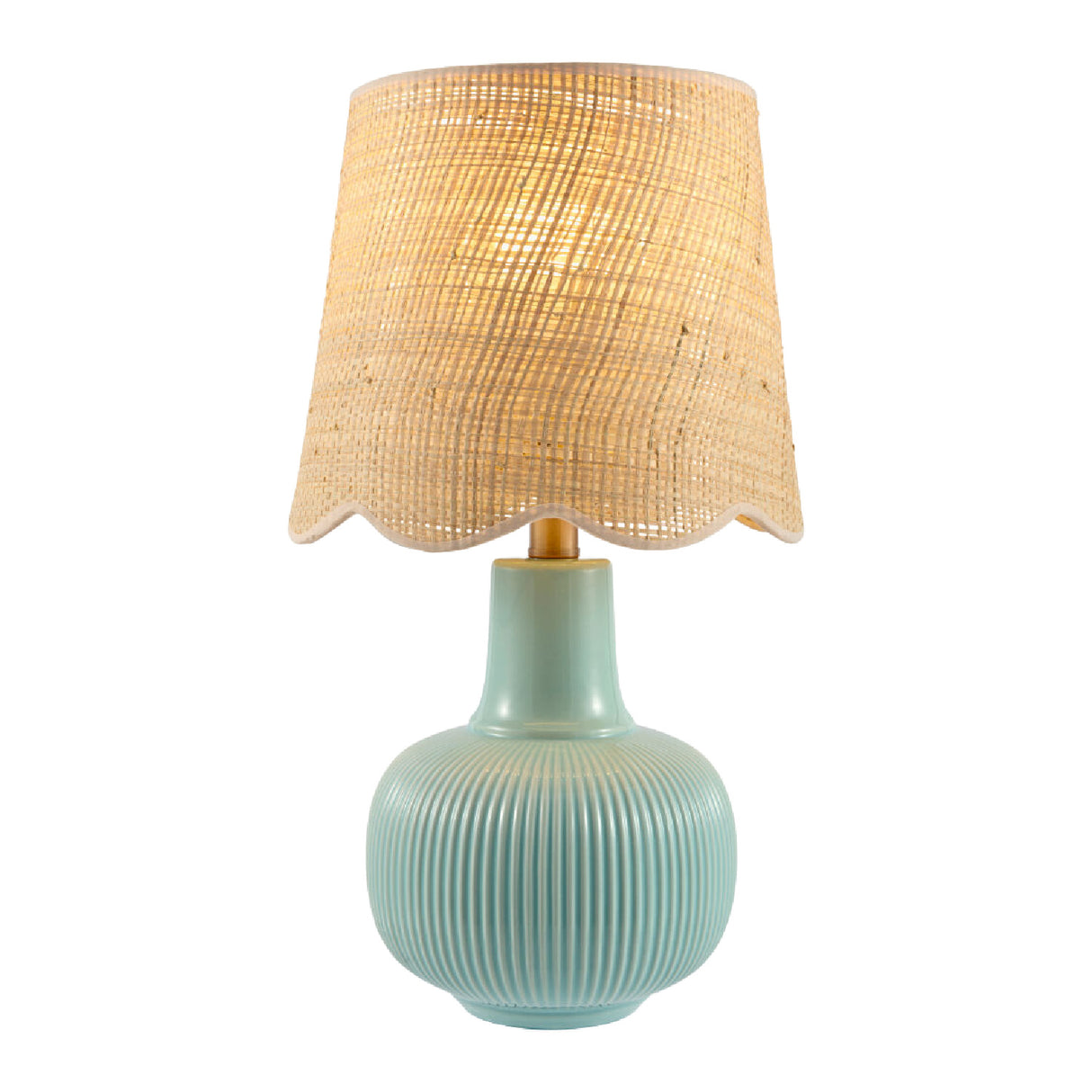   Modern European furniture - Scalloped Beige Jute Table Lamp - www.oroa.com | Oroa.com