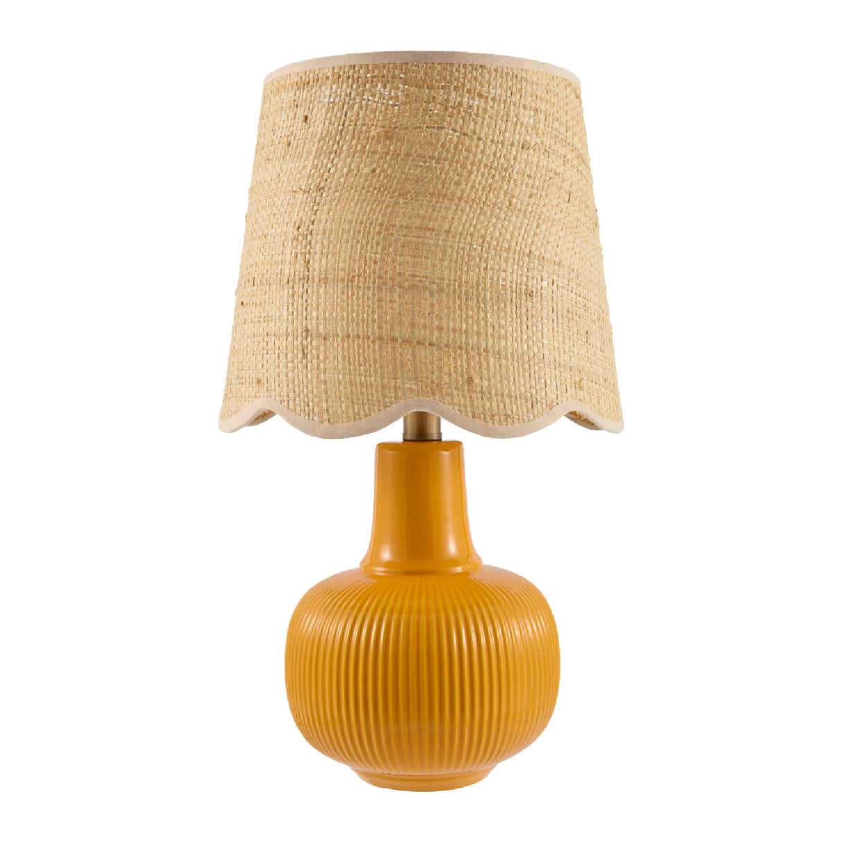   Modern European furniture - Scalloped Beige Jute Table Lamp - www.oroa.com | Oroa.com