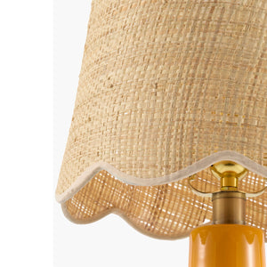   Modern European furniture - Scalloped Beige Jute Table Lamp - www.oroa.com | Oroa.com