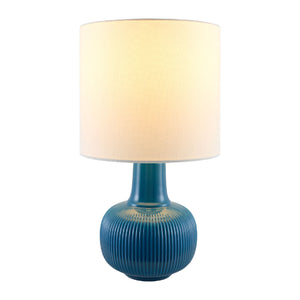   Modern European furniture - Reeded Ceramic Accent Table Lamp - www.oroa.com | Oroa.com