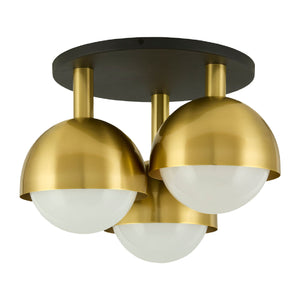   Gold Dome 3-Light Ceiling Lamp | Oroa.com
